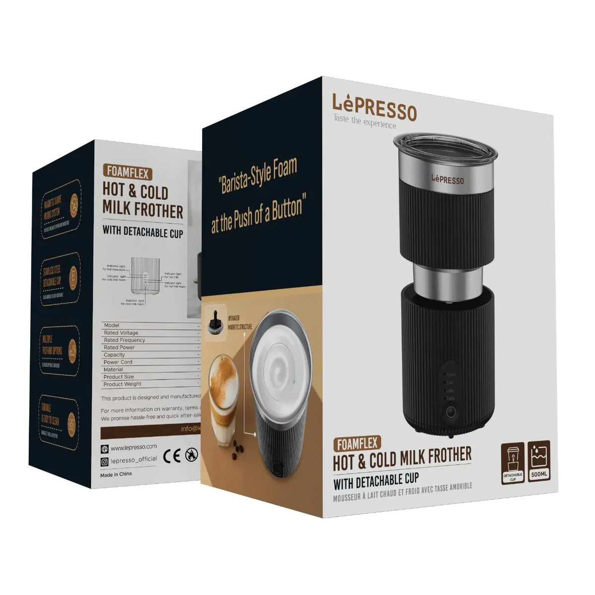 LePresso Foamflex Hot Cold Milk Frother Black – image 3