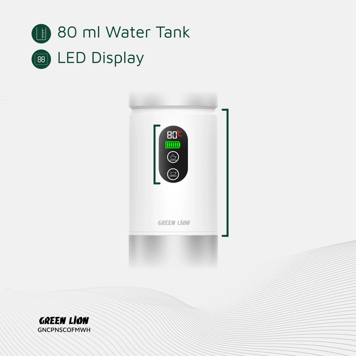 Green Lion Campinas Portable Coffee Maker 80 m L - White – image 8