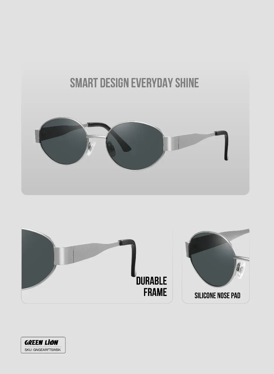 Green Lion Montara Sunglasses Silver – image 3