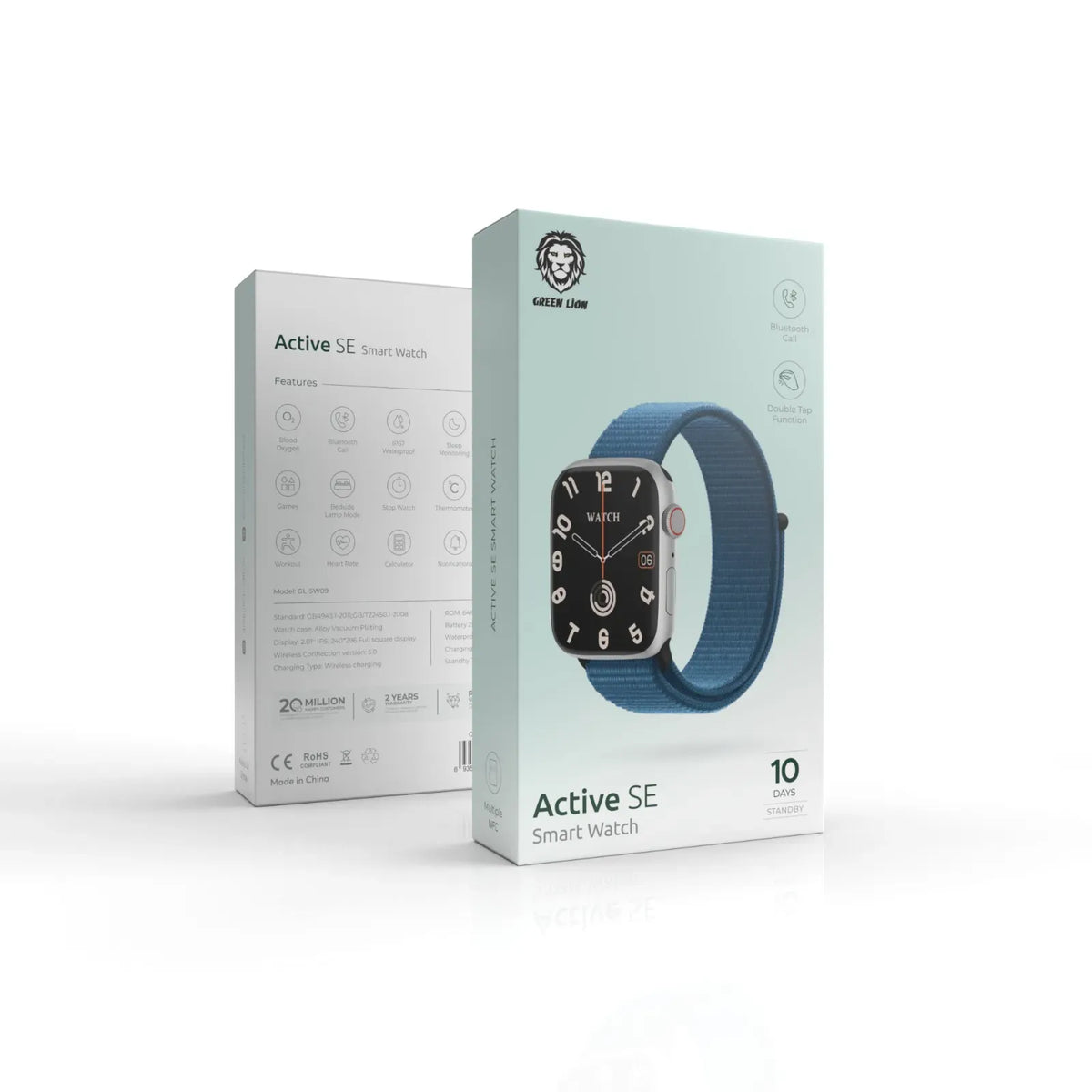 Green Lion Active Se Smart Watch Silver Sky Blue – image 2