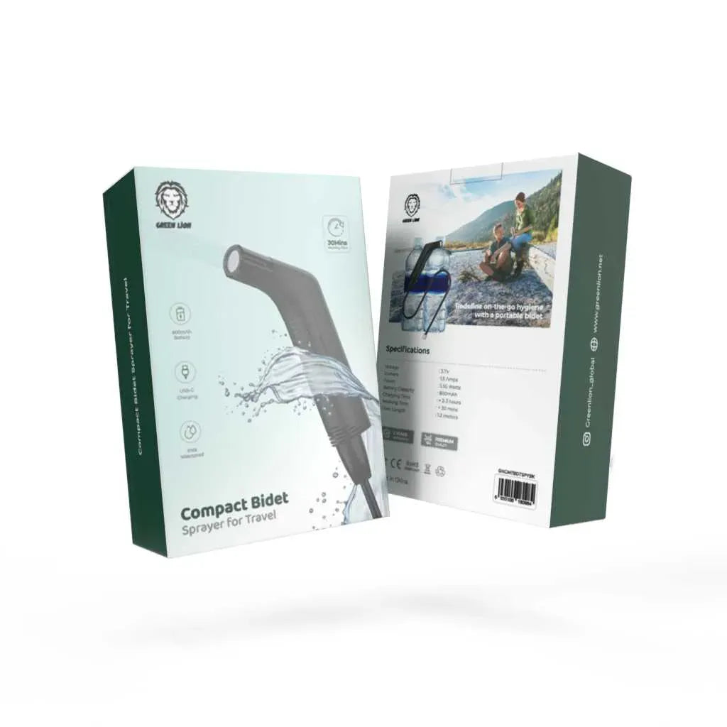 Green Lion Compact Bidet Sprayer 800mAh Black – image 5