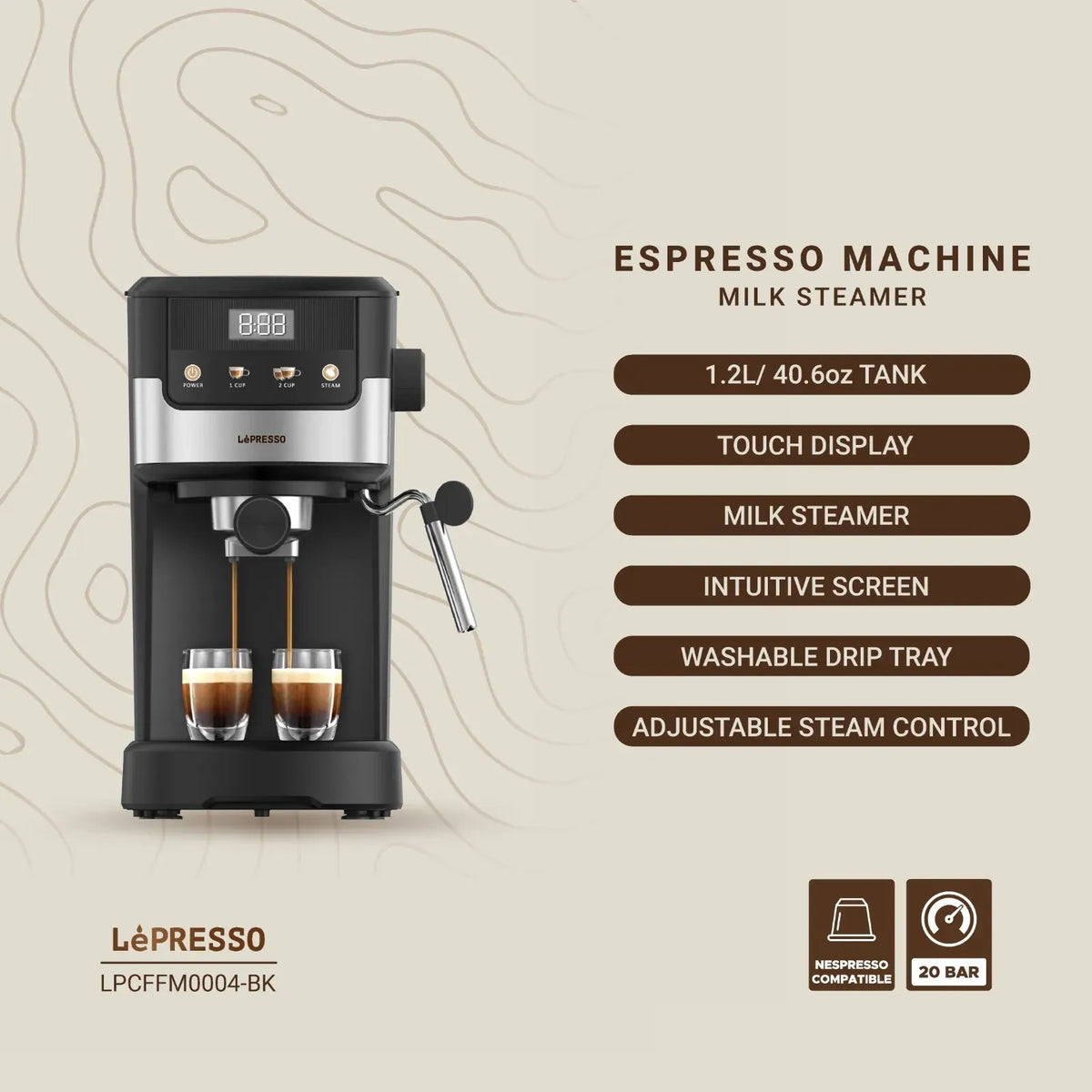 LePresso Suprema Espresso Machine Black – image 11