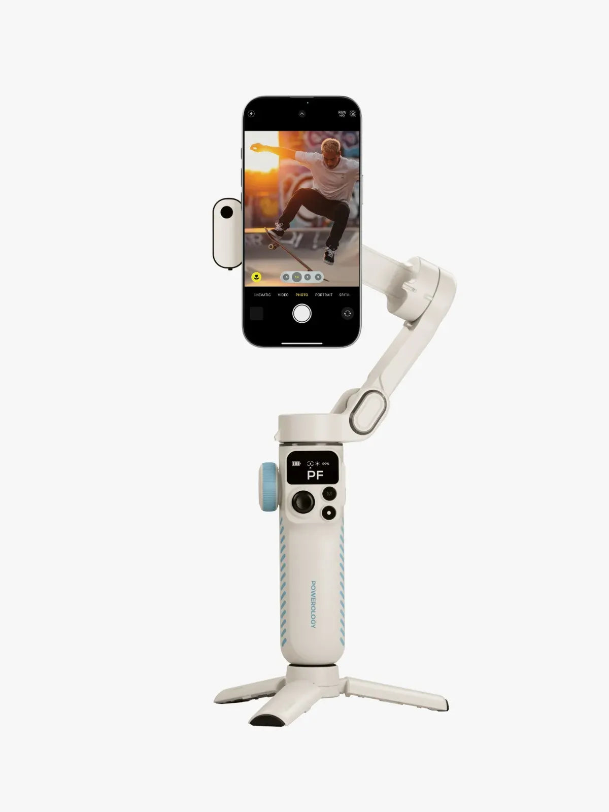 Powerology Magwave 3 Axis Magnetic Smart Phone Gimbal White – image 3