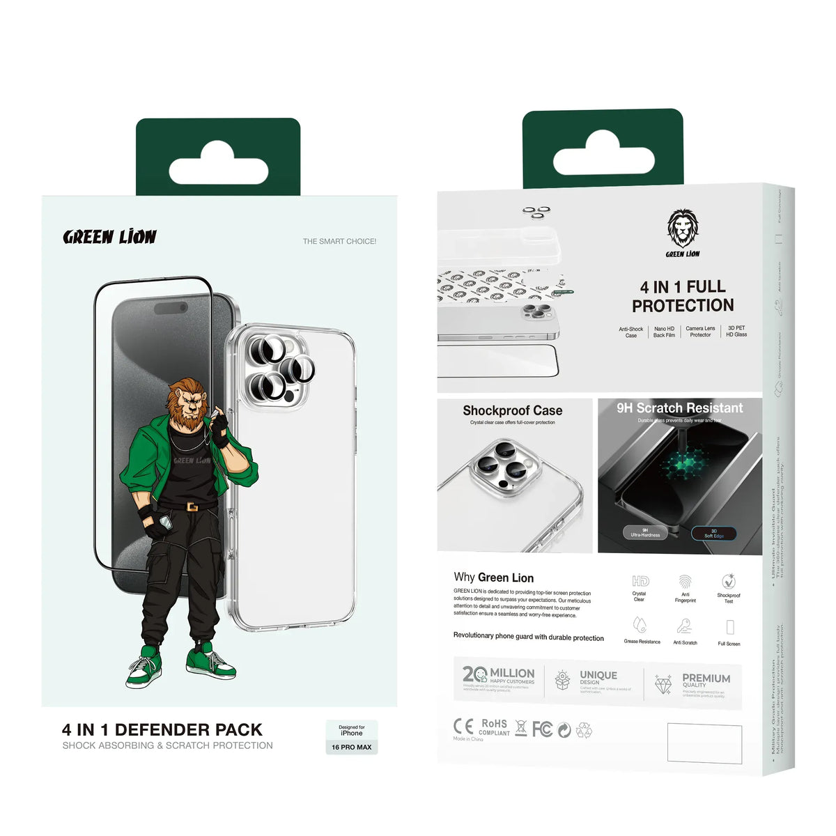 Green Lion 4 In 1 Defender Pack - Transparent – image 3