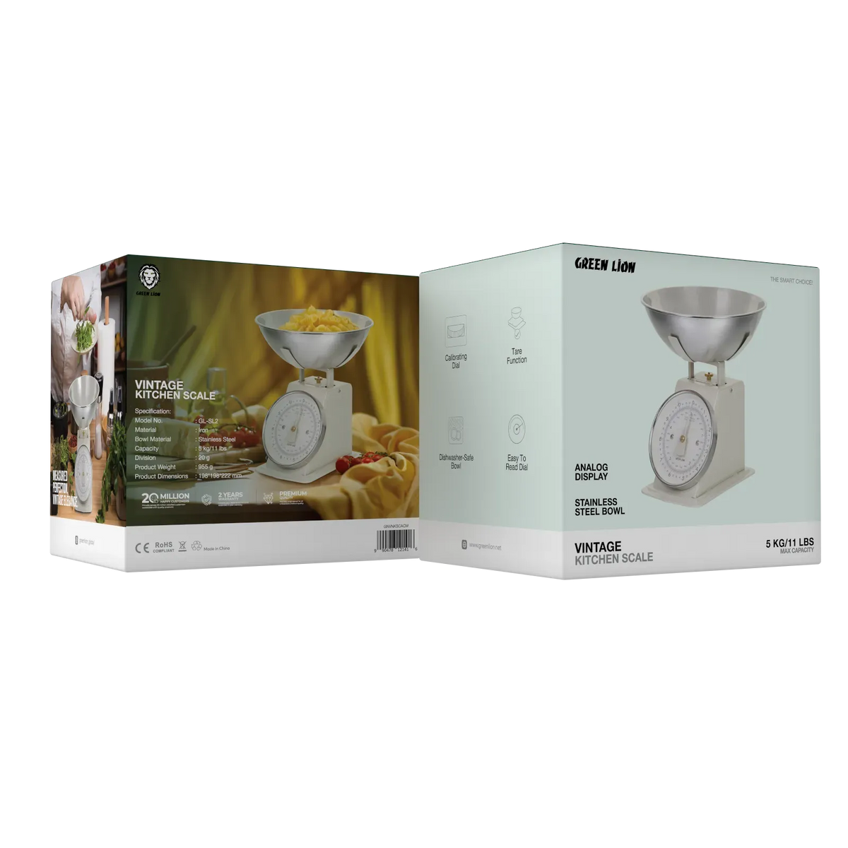 Green Lion Vintage Kitchen Scale Cream – image 2
