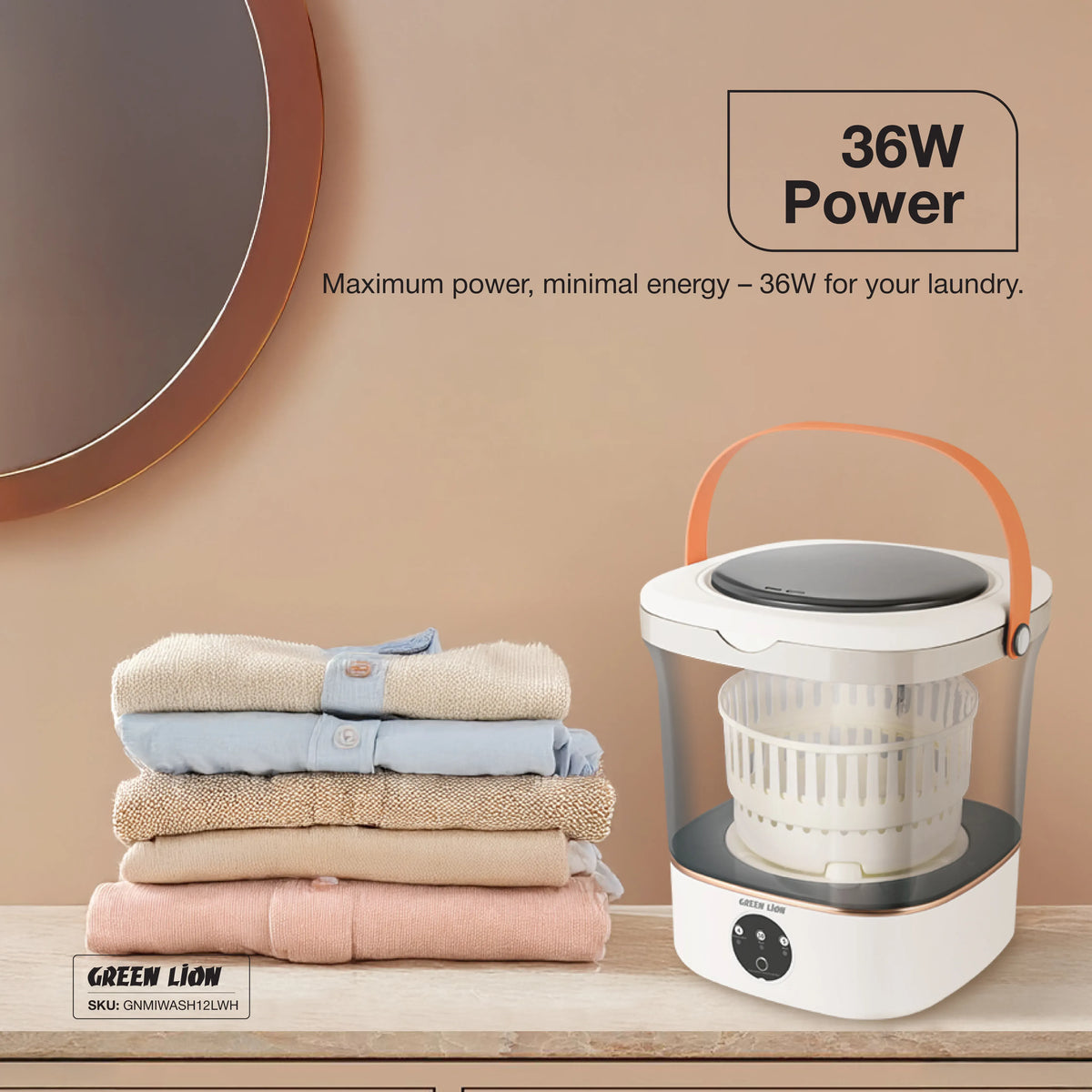 Green Lion Portable 12l Washing Machine White – image 7