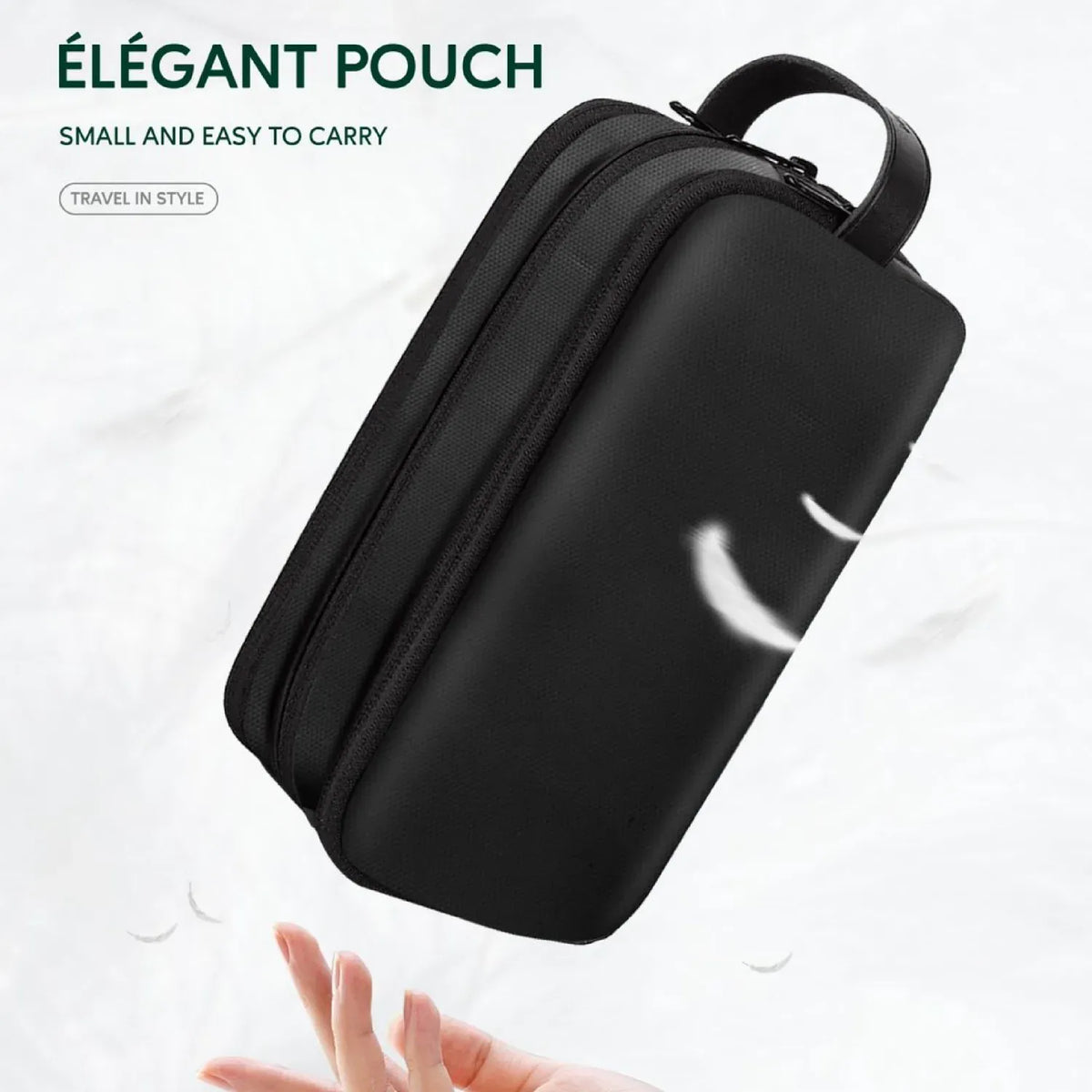 Green Lion Elegant Pouch - Black