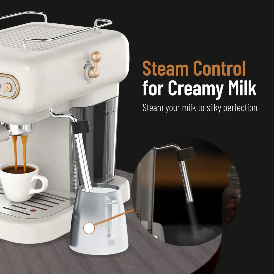 LePresso Retro Espresso Machine Boiler Gauge And Milk Steamer - Black – image 19