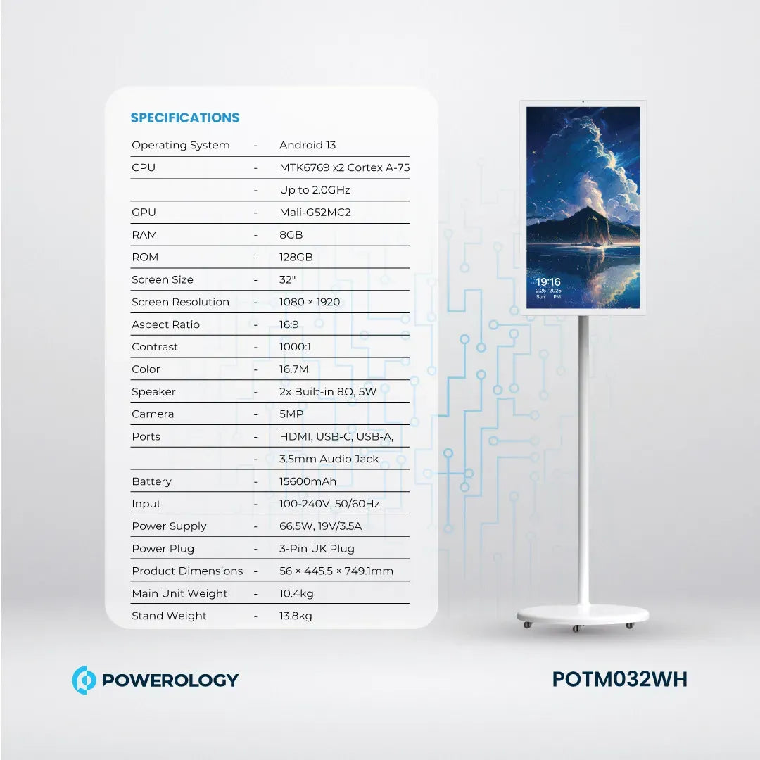Powerology 32 Android Smart Screen White – image 22