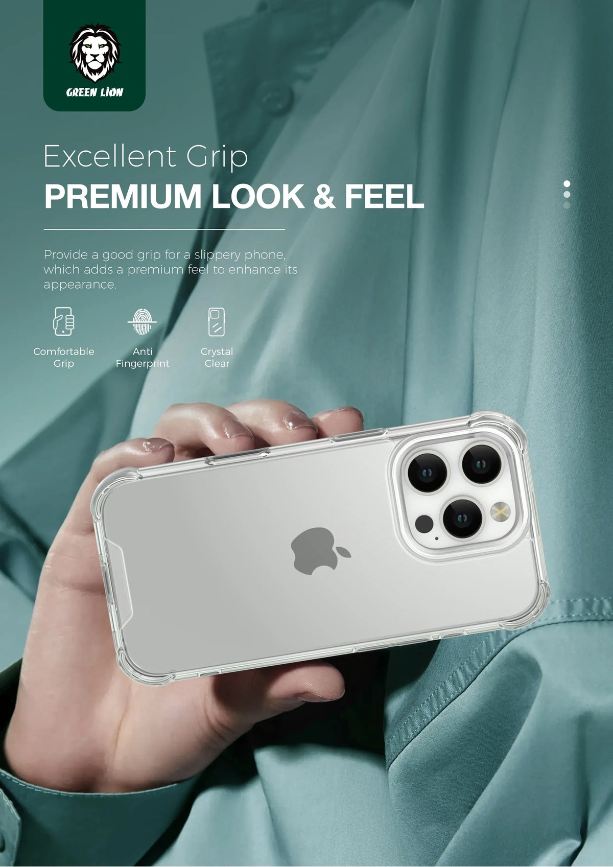 Green Lion Anti-Shock Case - Clear – image 3