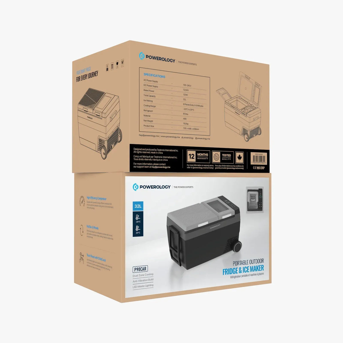 Powerology Portable Outdoor Fridge Ice Maker Black – image 15