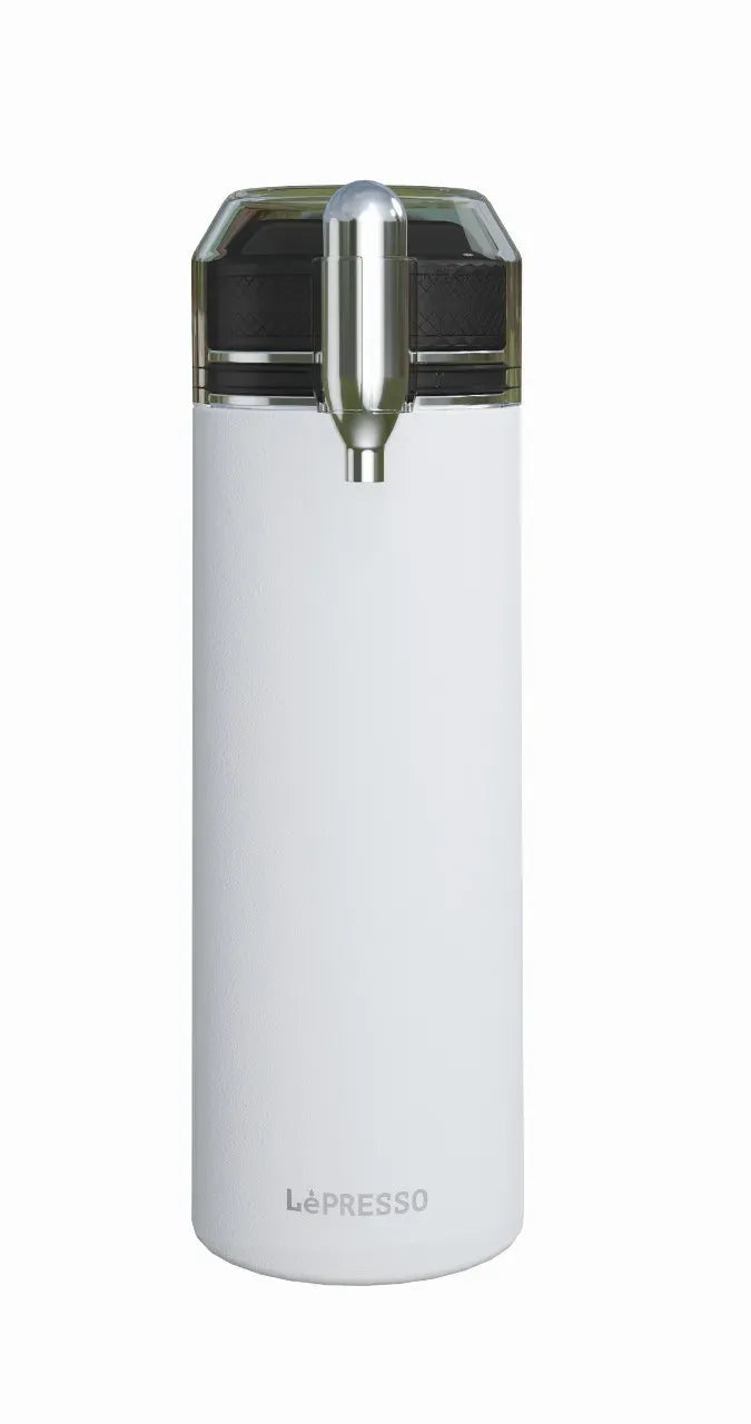 LePresso Sparkling Water Bottle Double Wall Vacuum - White