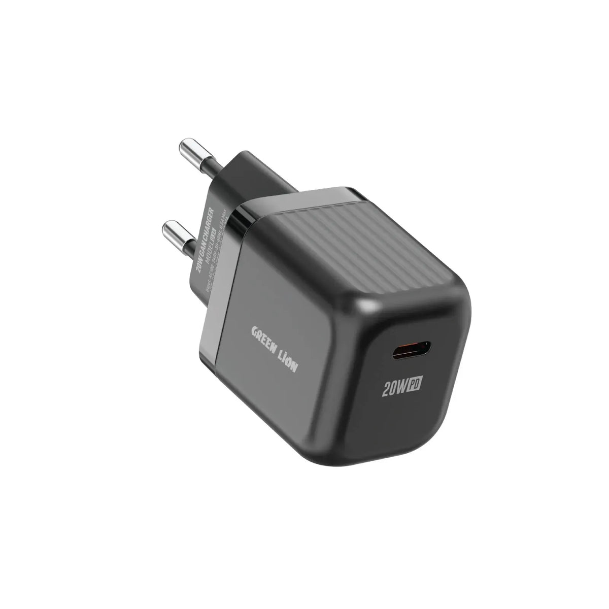Green Lion Ultra Compact Ga NWall Charger EUPin PD 20 WCto L - Black – image 2