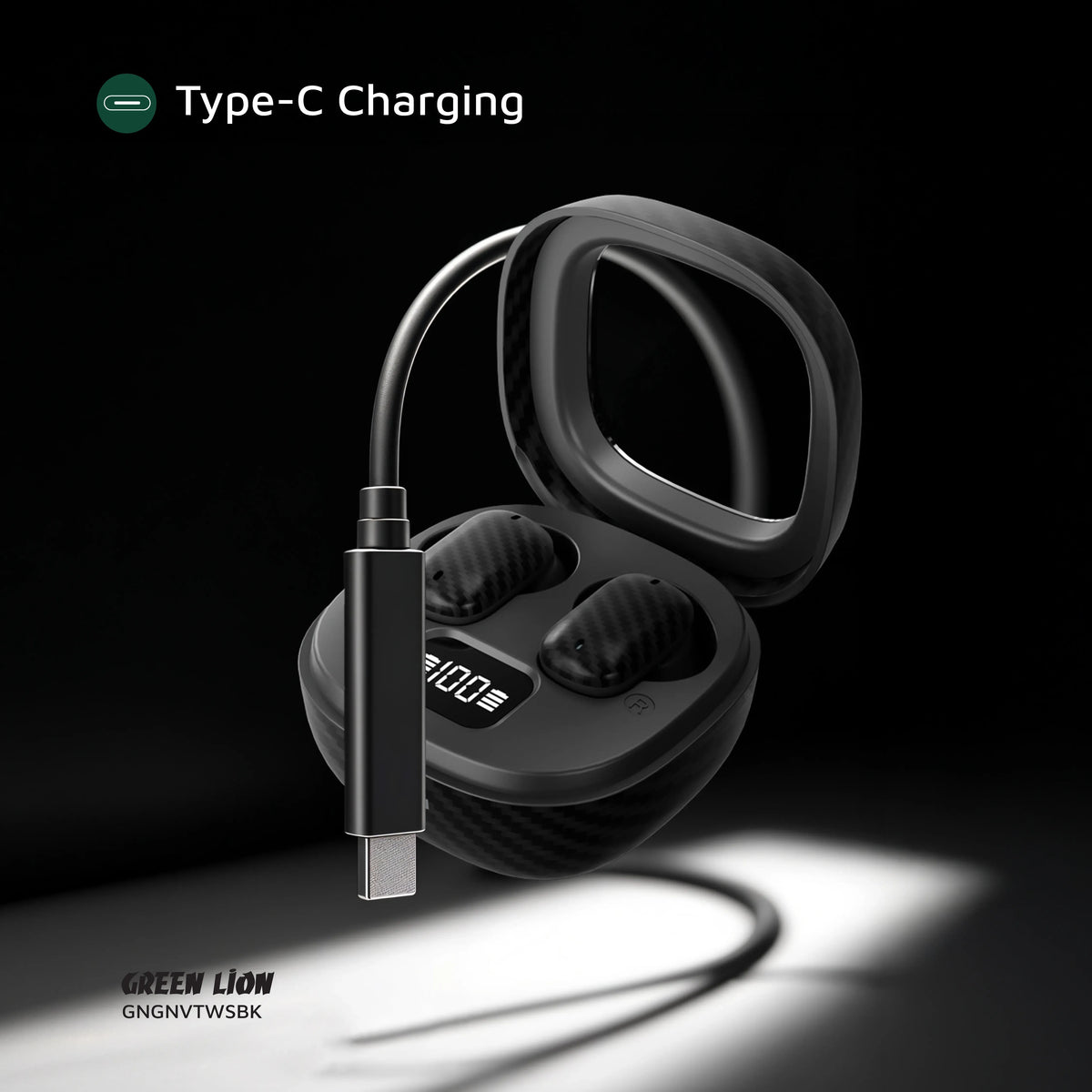 Green Lion Geneva True Wireless Earbuds Black – image 9