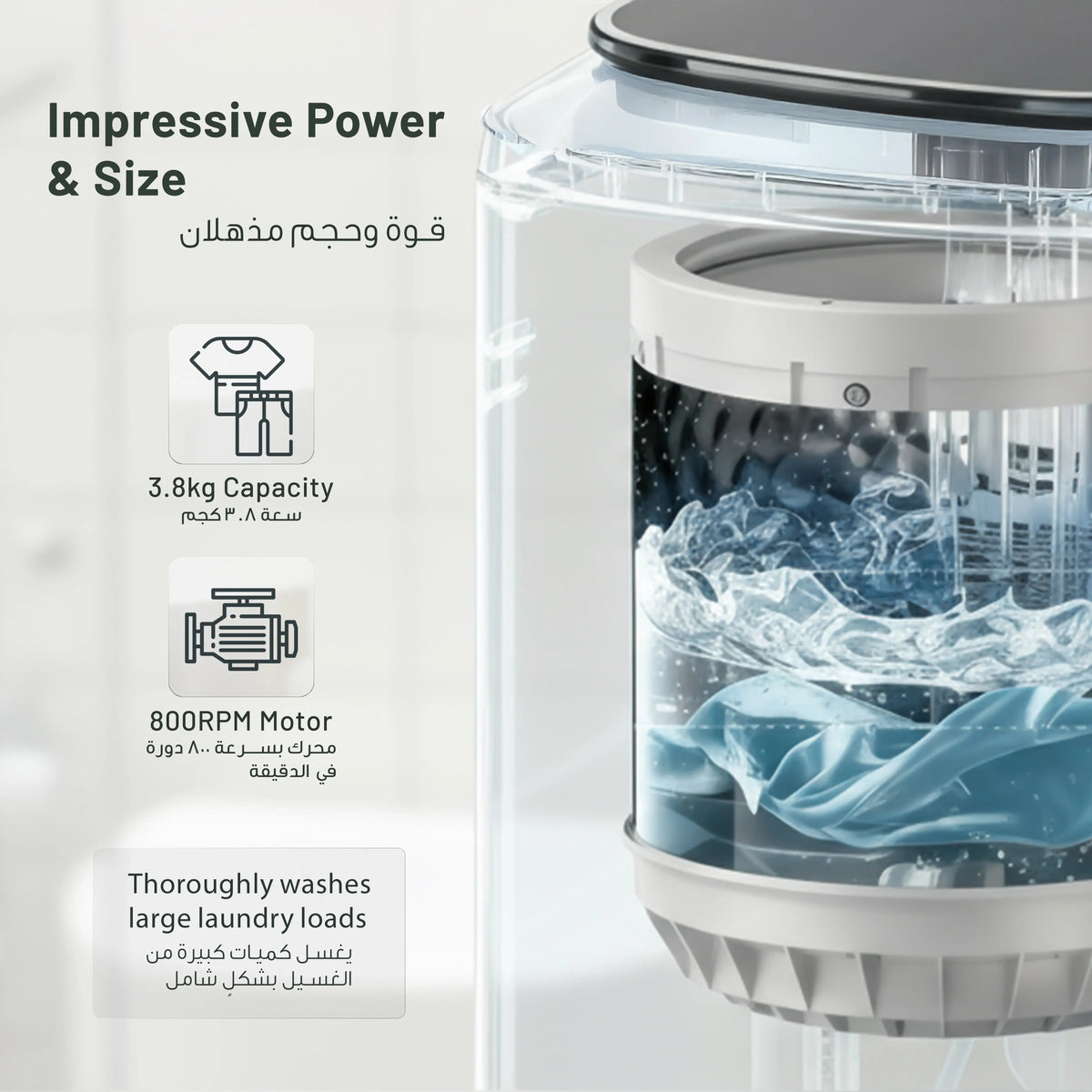 Green Lion Fully Automatic 22l Compact Washing Machine White – image 9