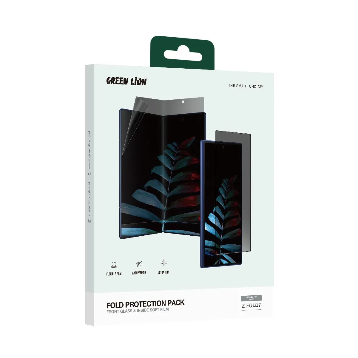 Green Lion Fold Protection Pack with Front Glass Inside Soft Film for Z Fold 7 Black – image 2