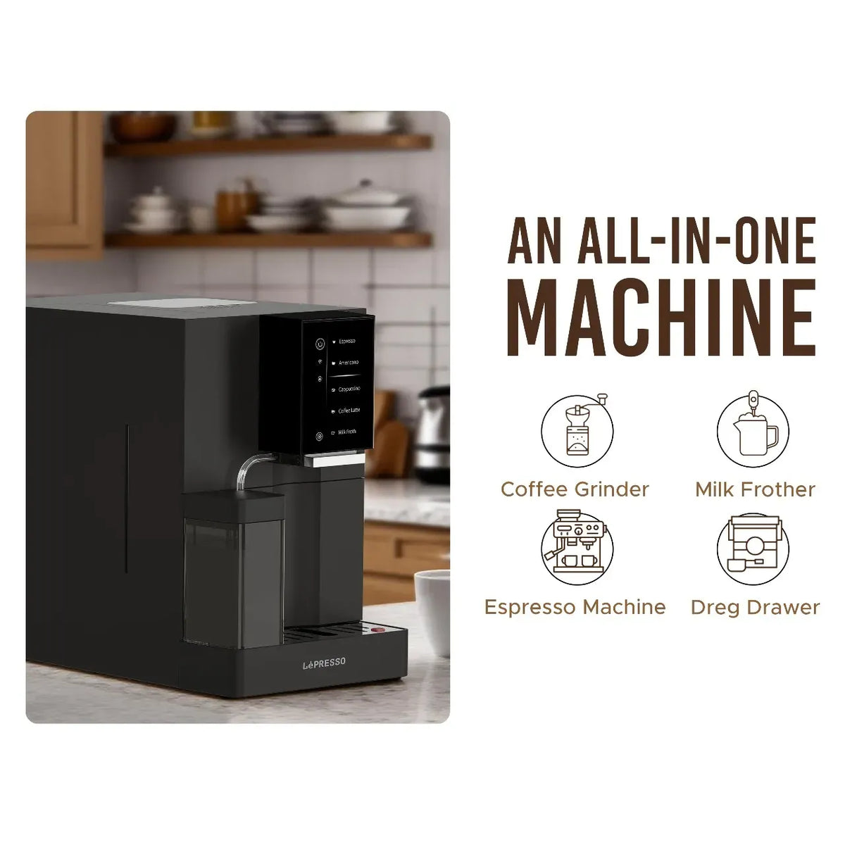 Lepresso Automatic Coffee Machine with Mobile App - White – image 8