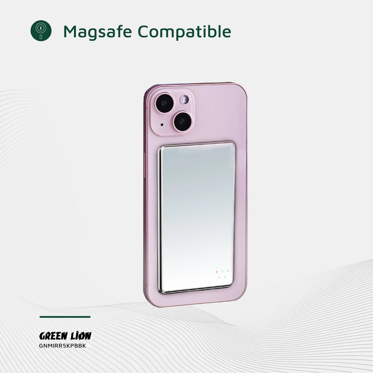 Green Lion Mirror Design 5000mAh Power Bank Black – image 6