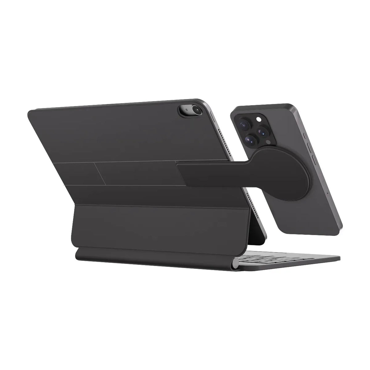 Powerology Dynaboard Wireless Keyboard Case with MagSafe Phone Holder for Ipad 11 M4 Black – image 4