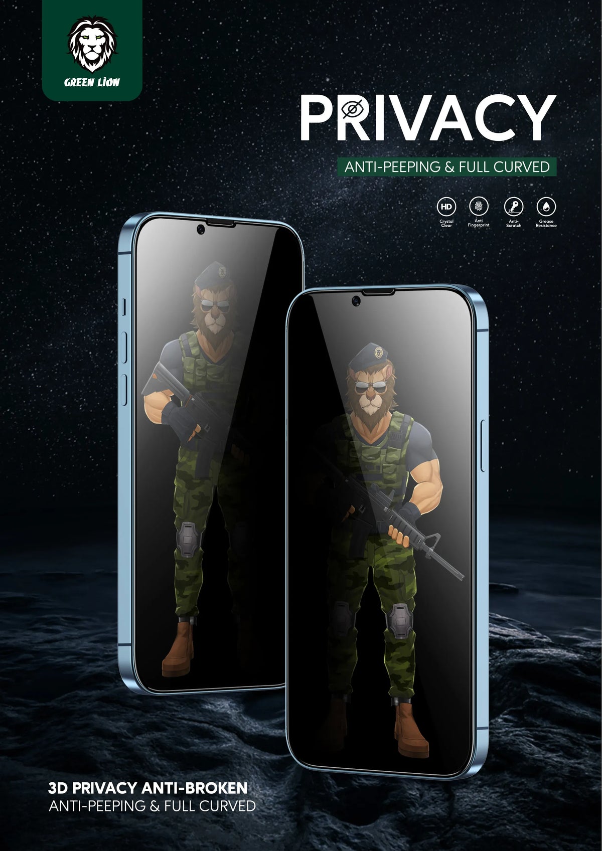 Green Lion Diego Pet Privacy Screen Protector - Black Edge/Privacy – image 6