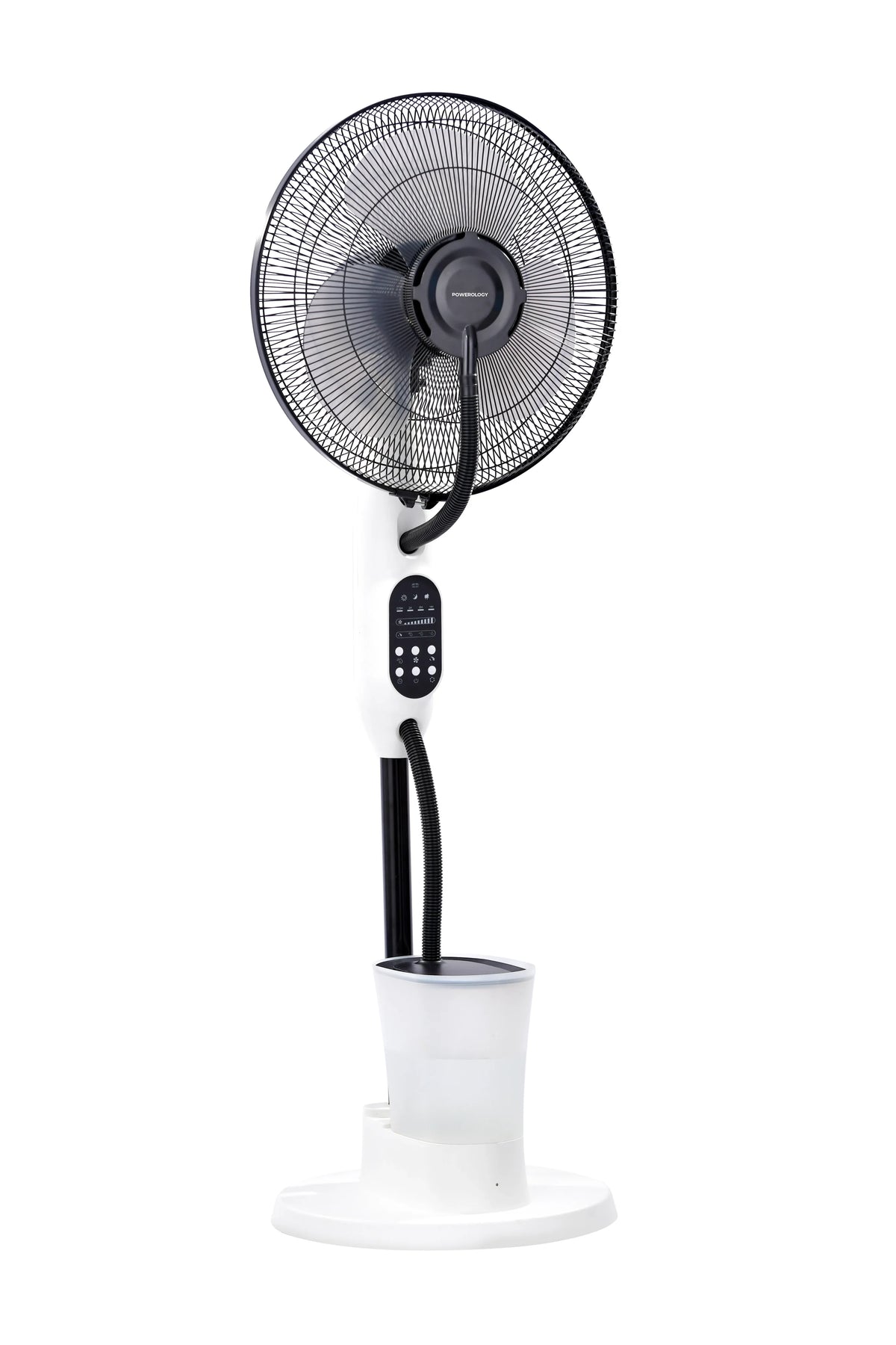 Powerology Tilt Oscillating Fan Mist Spray Humidifier Black – image 2