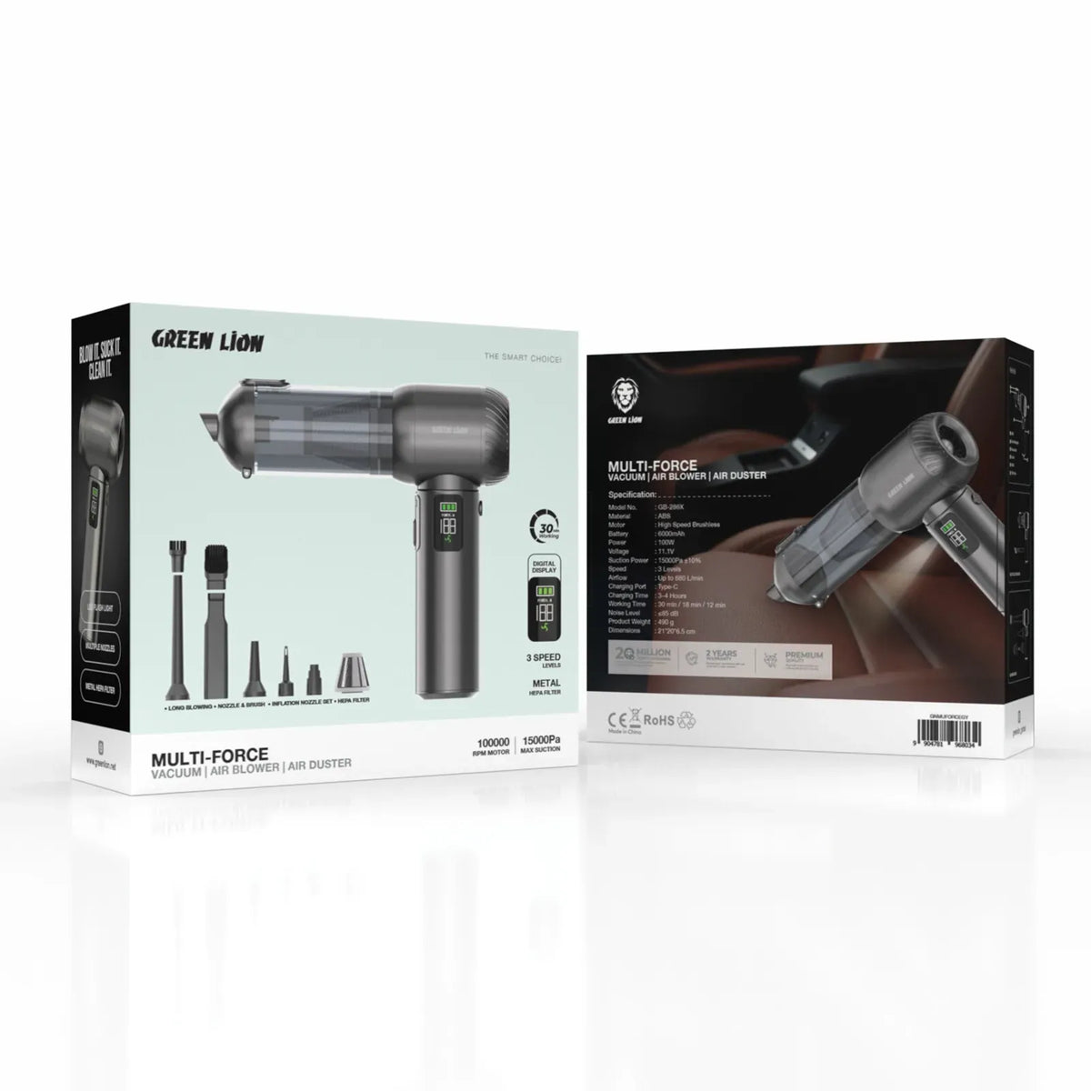 Green Lion Multi-Force- Vacuum,Air Blower,Air Duster - Gray – image 2