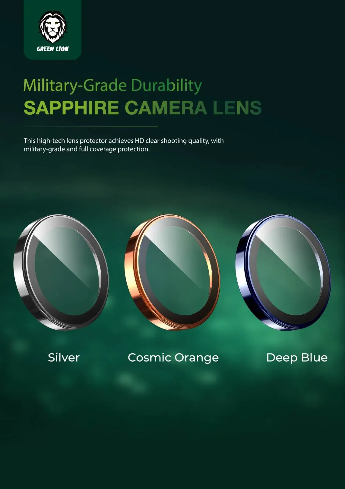 Green Lion Sapphire Camera Lens - Orange Titanium – image 3