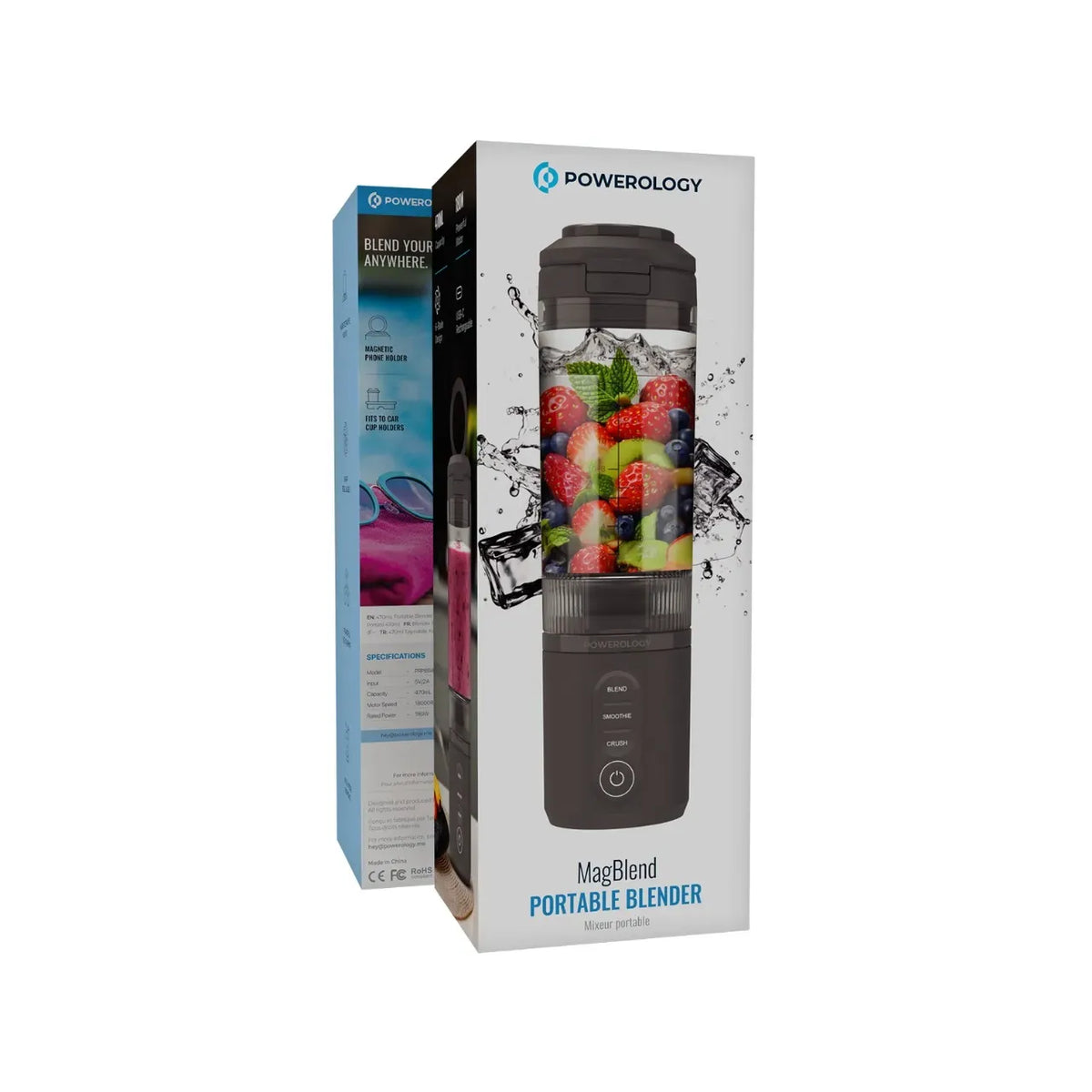 Powerology Mag Blend Portable Blender - Gray