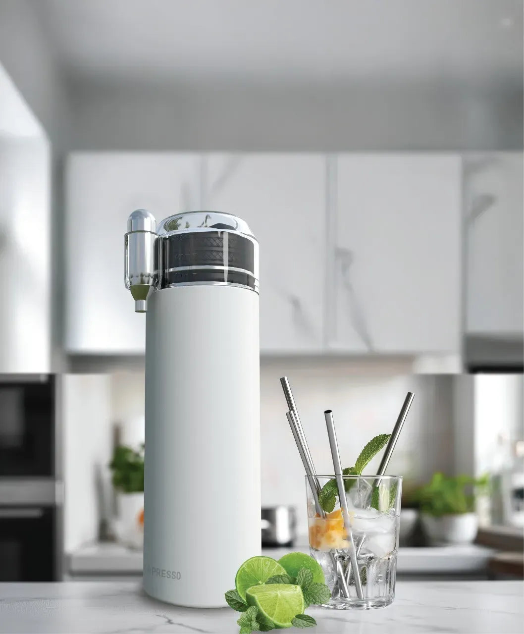 LePresso Sparkling Water Bottle Double Wall Vacuum - White – image 2