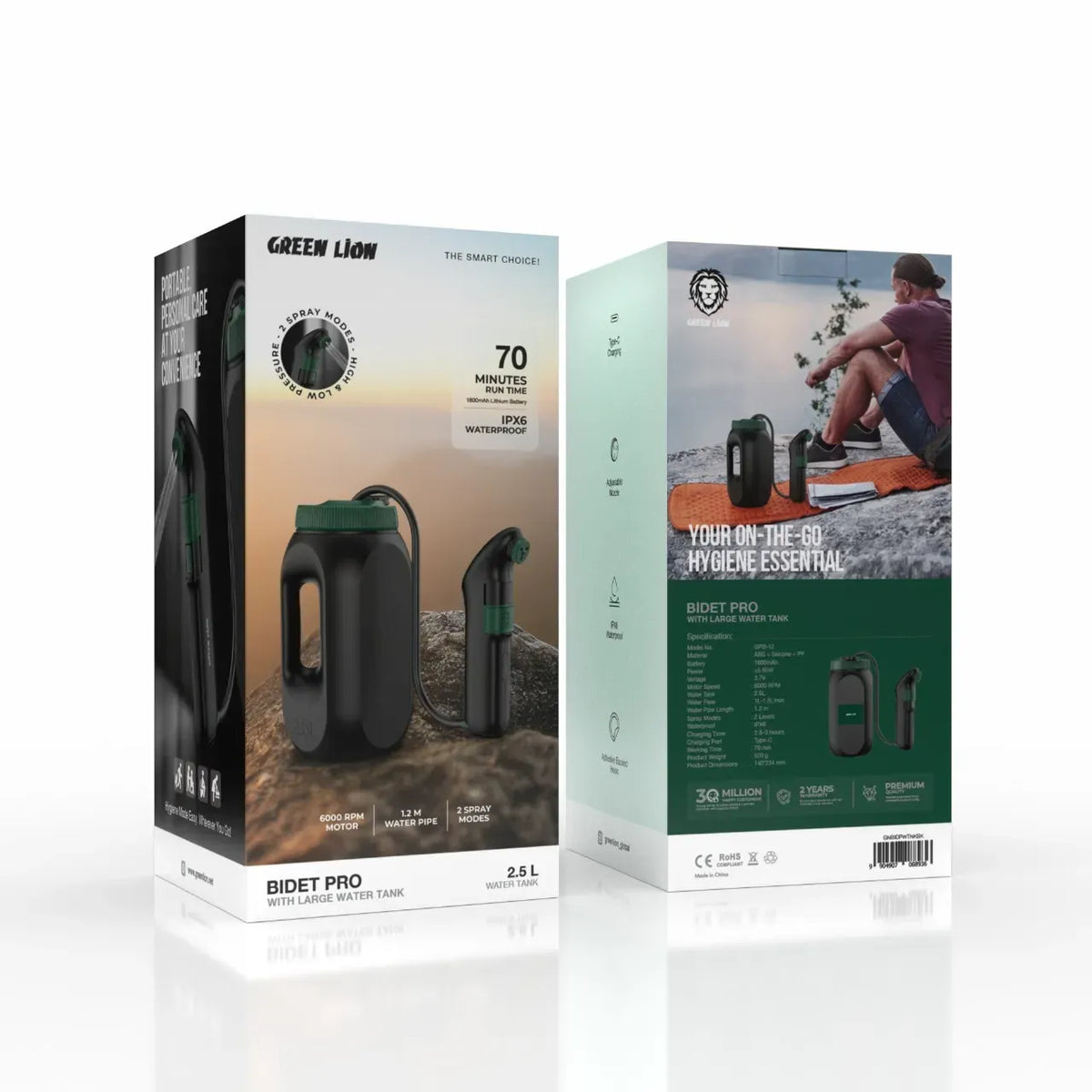 Green Lion Bidet Pro with Large Water Tank Black – image 6