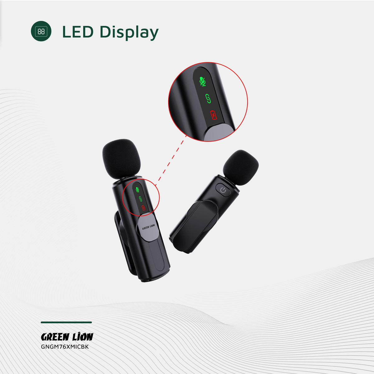 Green Lion Microphone 3 Level Noise Cancellation Black – image 11
