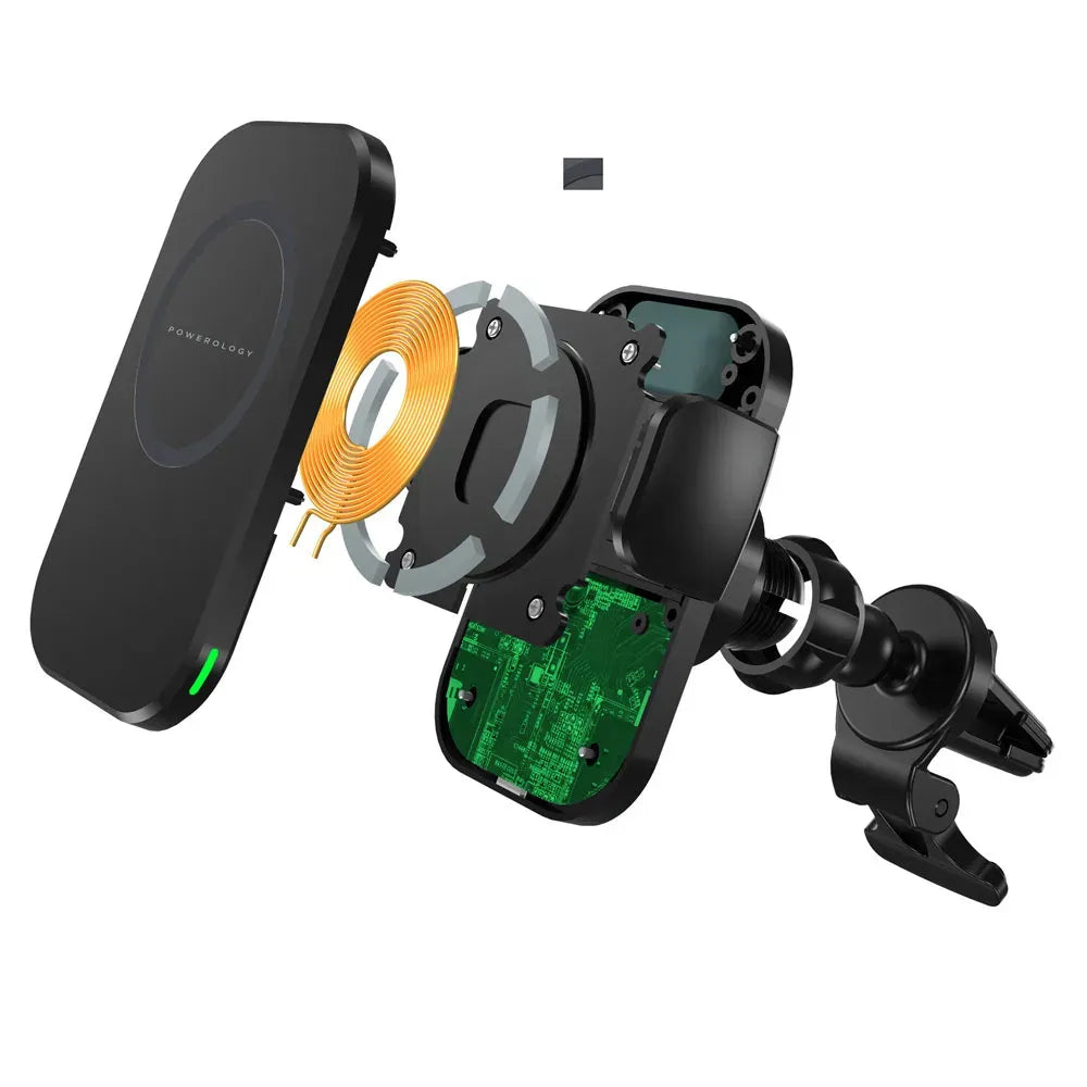 Powerology Fast Wireless MagSafe Mount Holder 15w Black – image 7