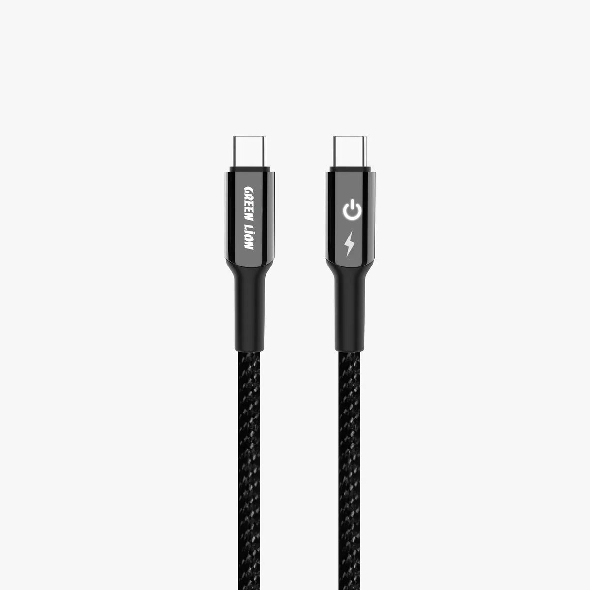 Green Lion USB C to USB C Braided Cable Black – image 3