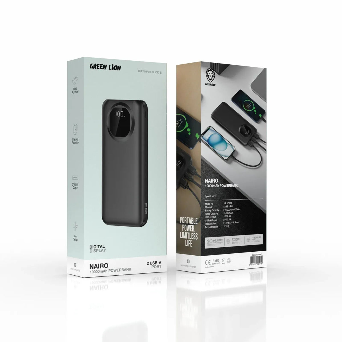 Green Lion Nairo 10000mAh Power Bank Black – image 3