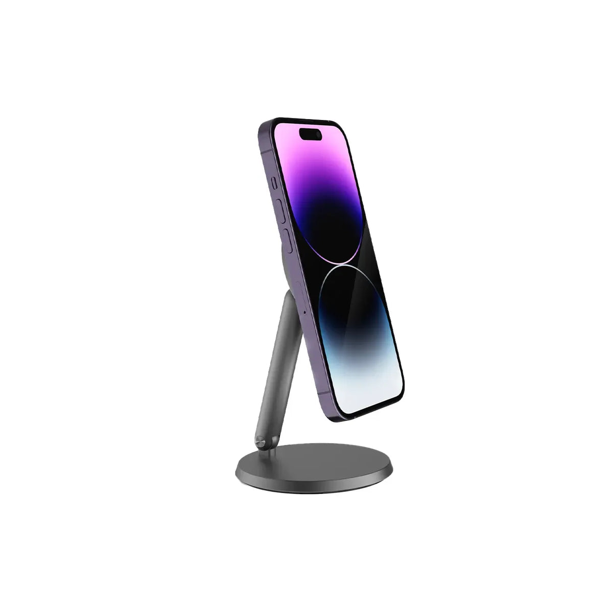Powerology Rotatable Desktop MagSafe Phone Stand with 17 N5 Magnets Dark Grey – image 5