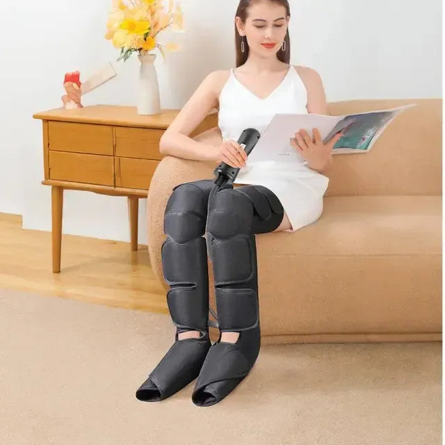 Green Lion Air Pressure Leg Massager Intelligent Air Compression Massager - Black – image 3