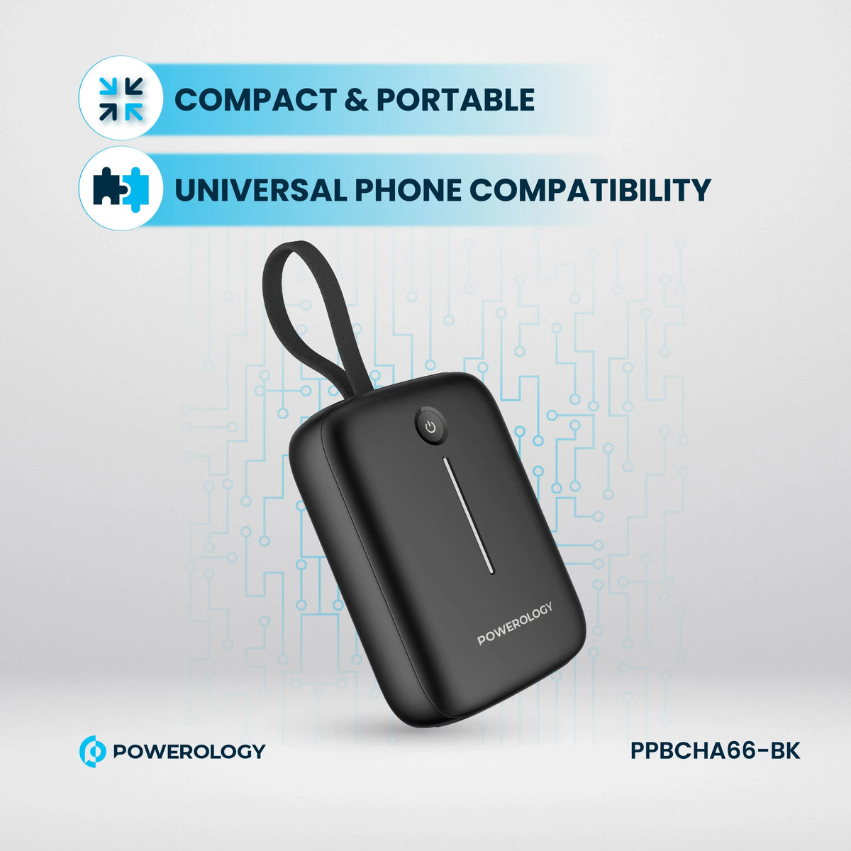Powerology 10000 m Ah Power Bank - Black – image 1