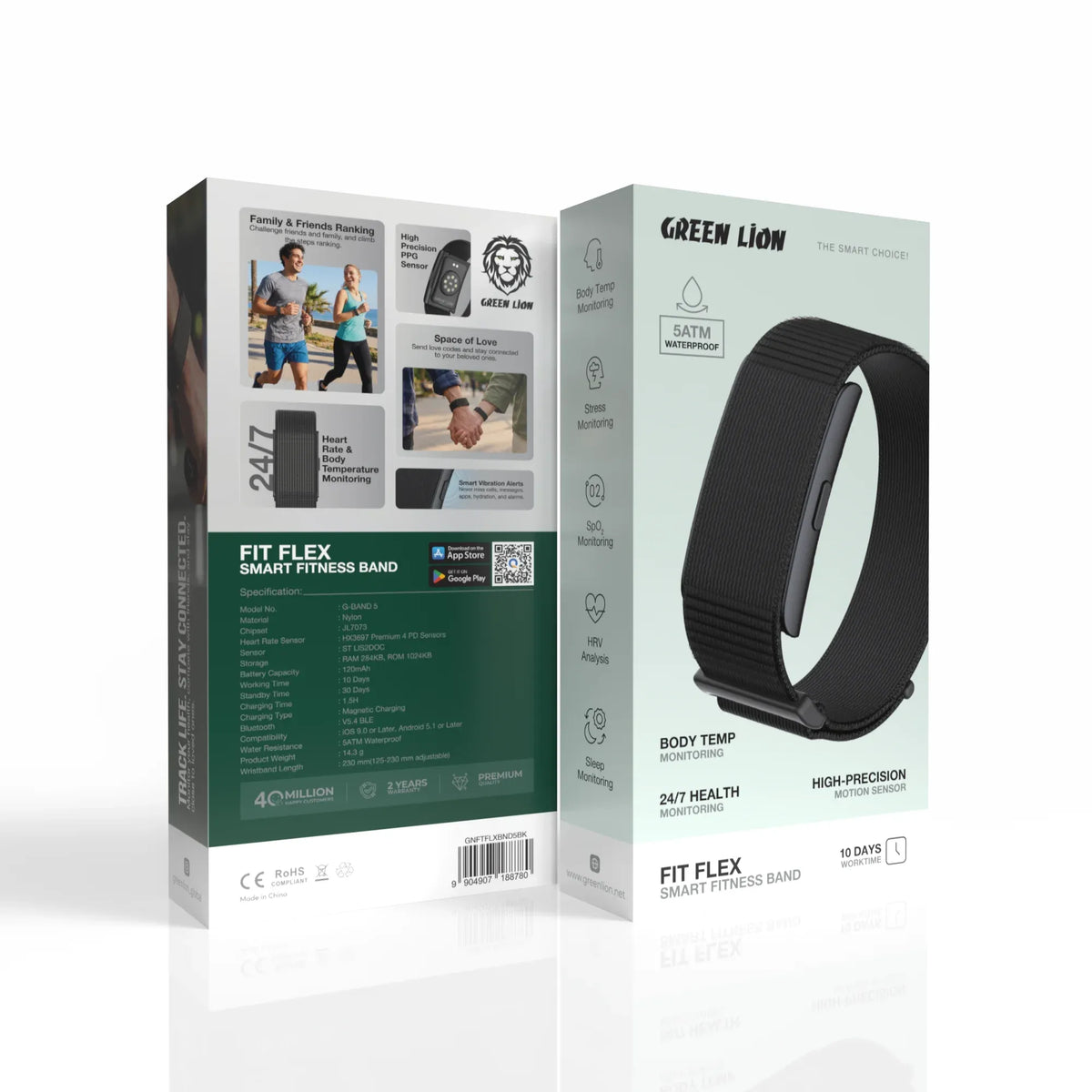 Green Lion Fit Flex Smart Fitness Band - Black – image 8