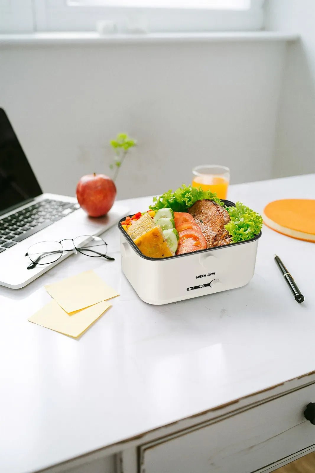 Green Lion Lunch Mate Electric Lunch Box 1.8 L - White – image 3