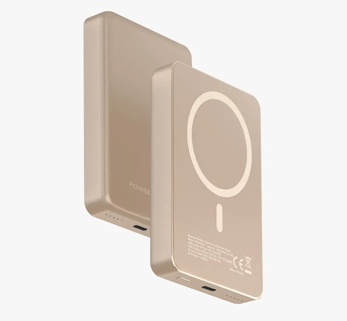 Powerology Spetelli 10000 m Ah MagSafe Aluminum Power Bank PD 20 W - Desert Titanium – image 7