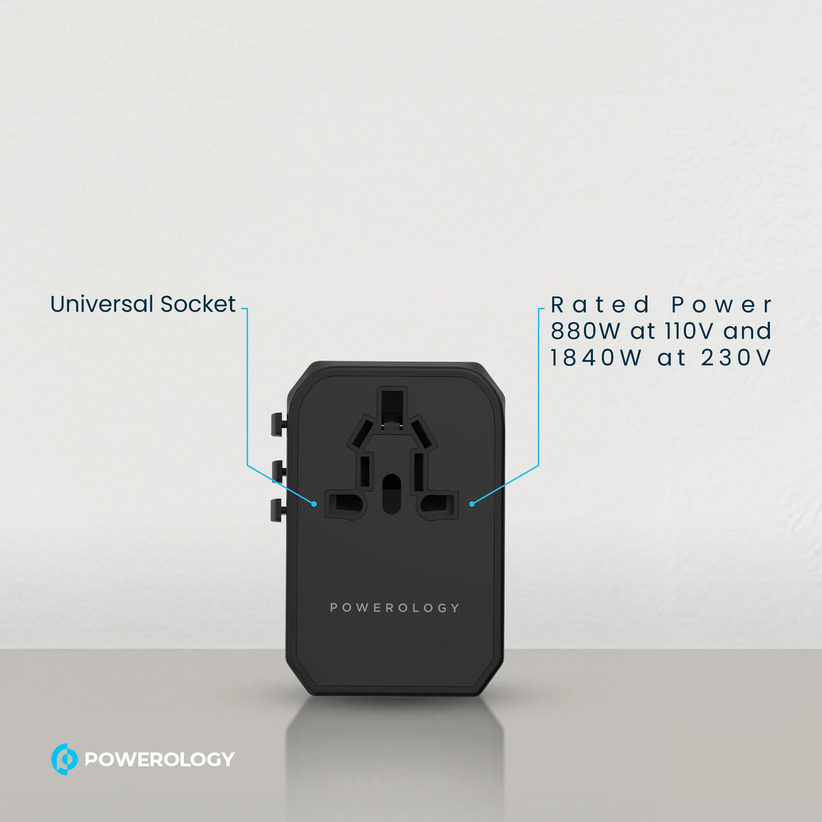 Powerology Universal Multi-Port Travel Charger - Black – image 11