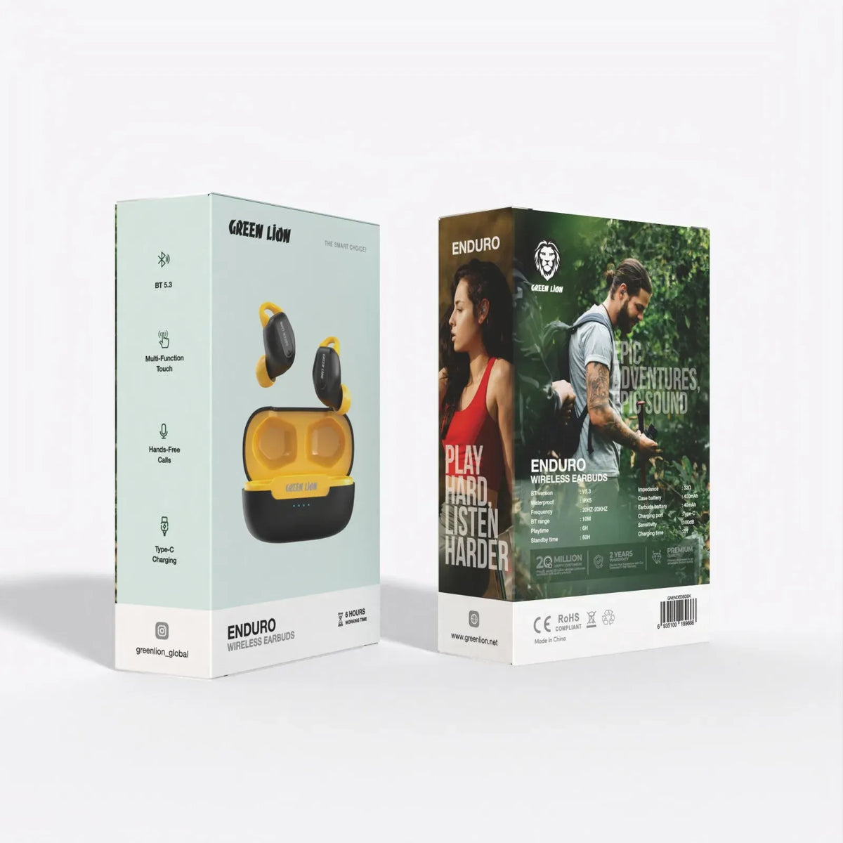 Green Lion Enduro Wireless Earbuds - Black – image 2