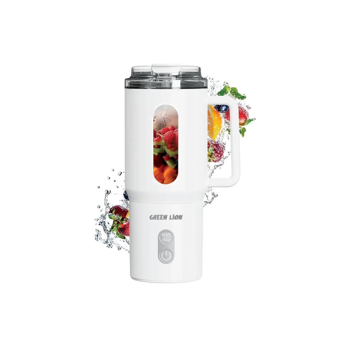 Green Lion Mug Blend Portable Juicer 500ml White – image 2