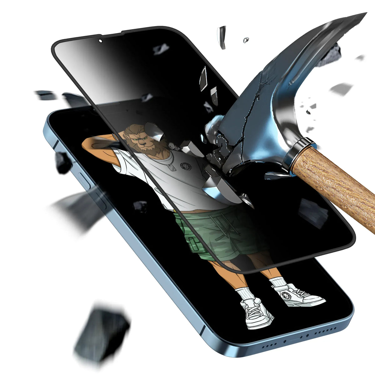 Green Lion 3 DSilicone Plus Screen Protector - Black Edge/Privacy – image 7