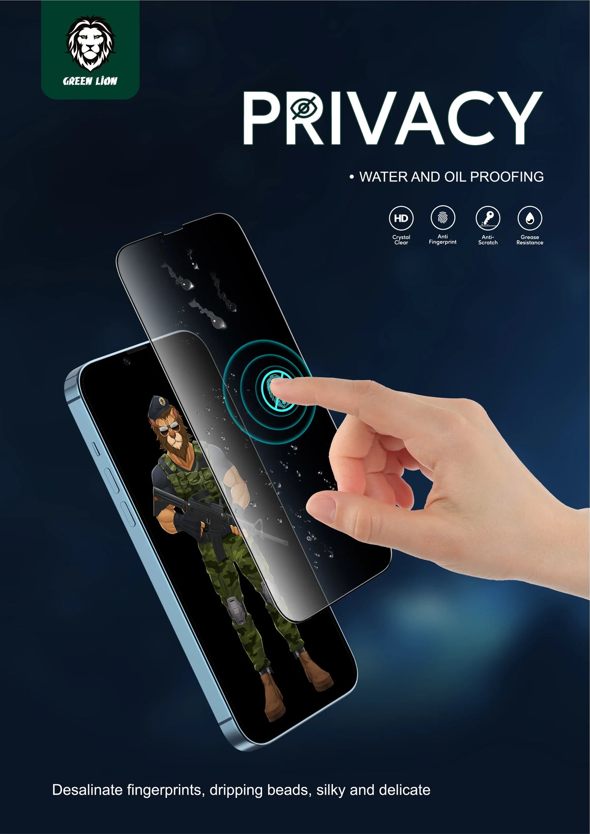 Green Lion Diego Pet Privacy Screen Protector - Black Edge/Privacy – image 13