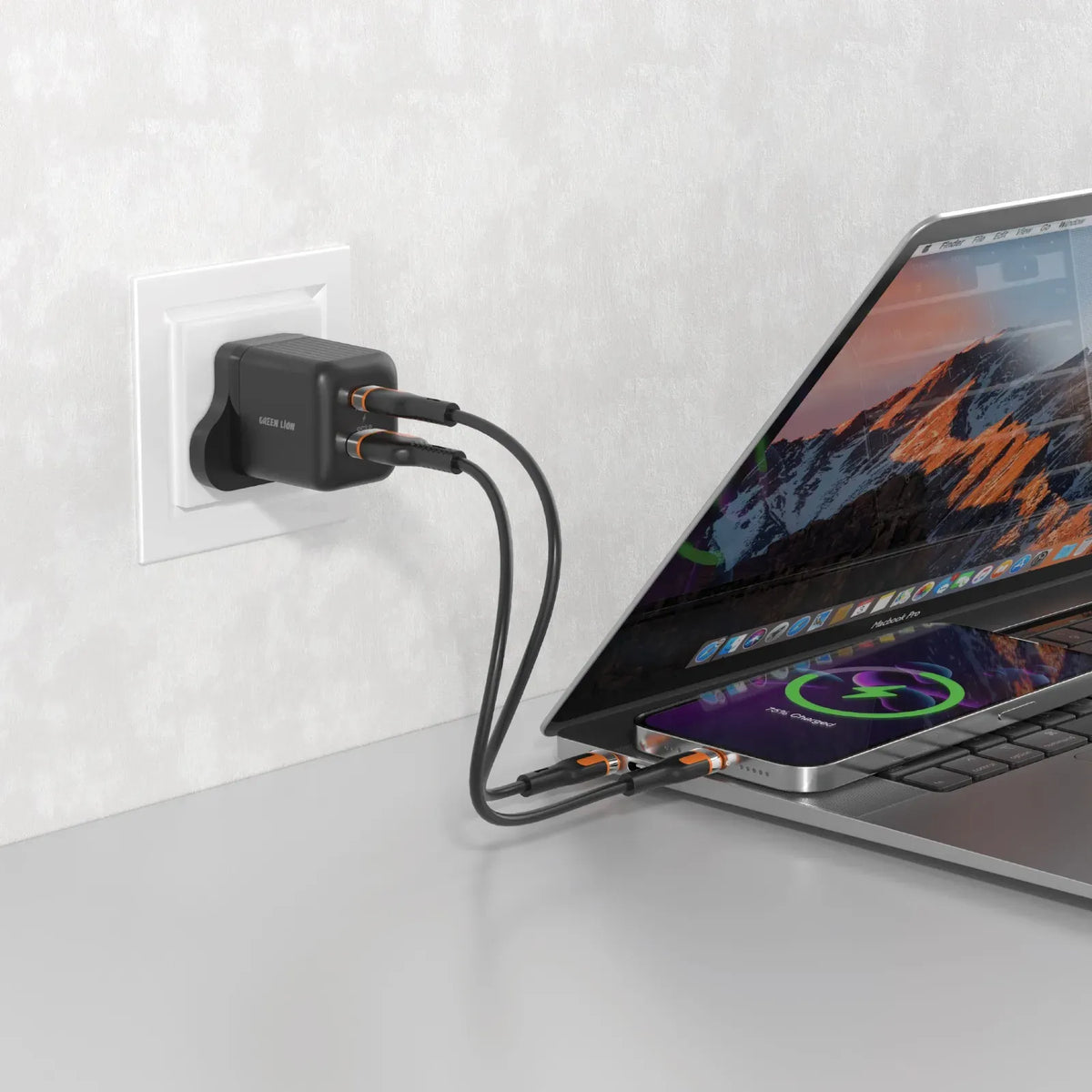 Green Lion Ultra Compact Ga NWall Charger UKPin Cto LPD 20 W+QC 3.0 - Black – image 4