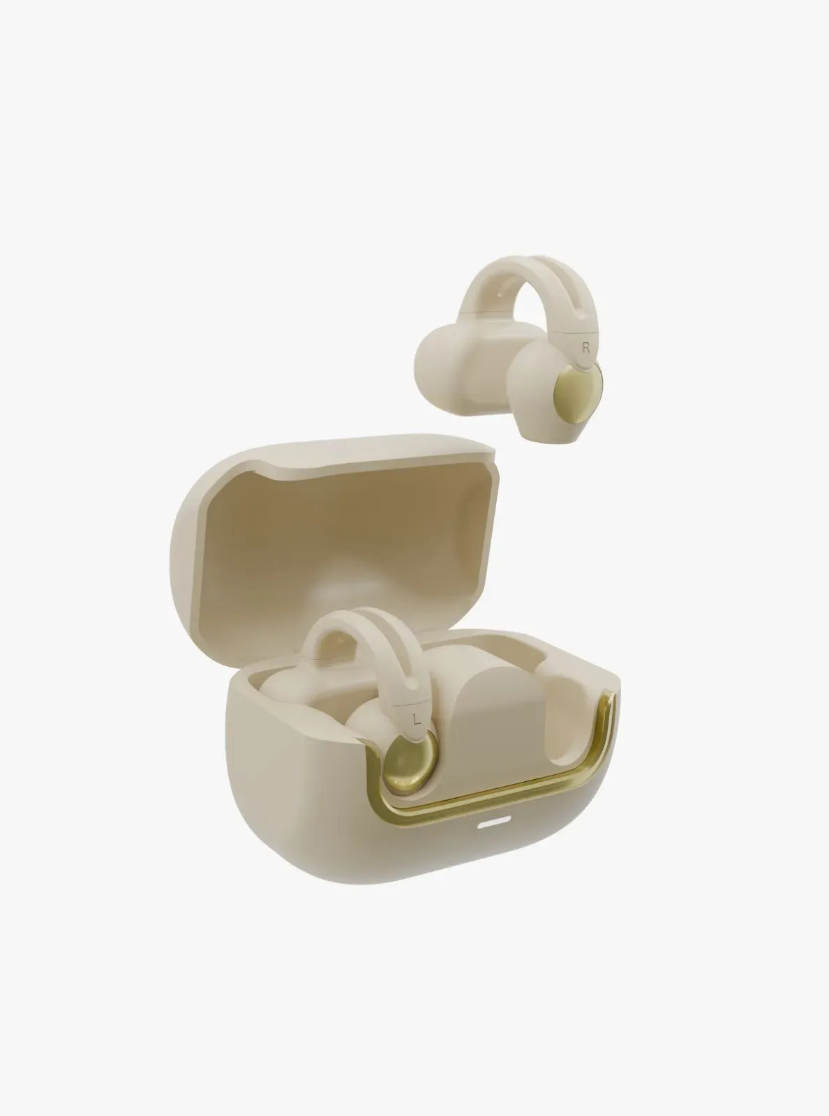 Green Lion GR-22 Clip-On Earbuds - Beige