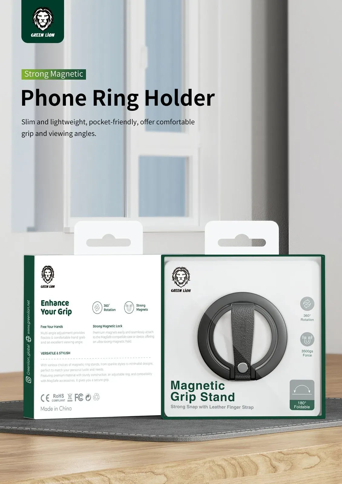 Green Lion Magnetic Grip Stand - Titanium – image 4