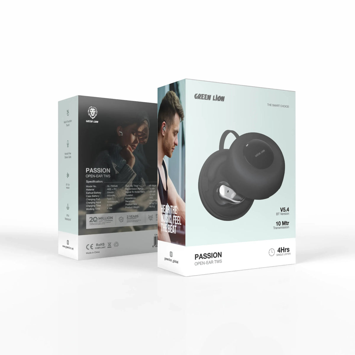 Green Lion Passion Open Ear Tws Black – image 2