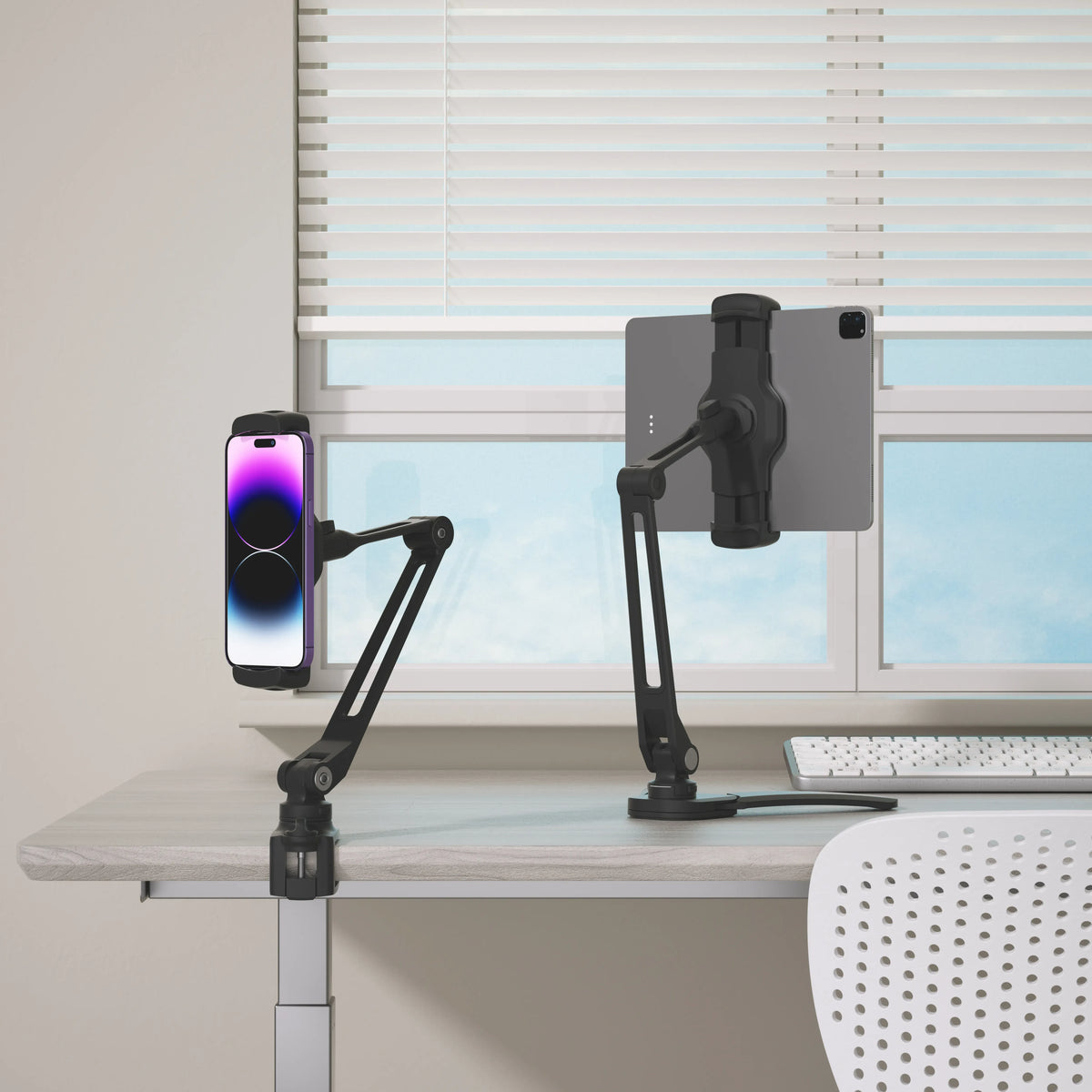 Powerology Solid Alloy Aluminum 360deg Rotatable Suction Phone Holder Black – image 9
